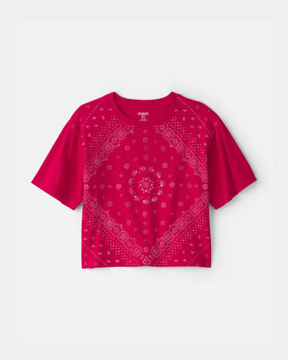 Girls Bandana Tee - Red