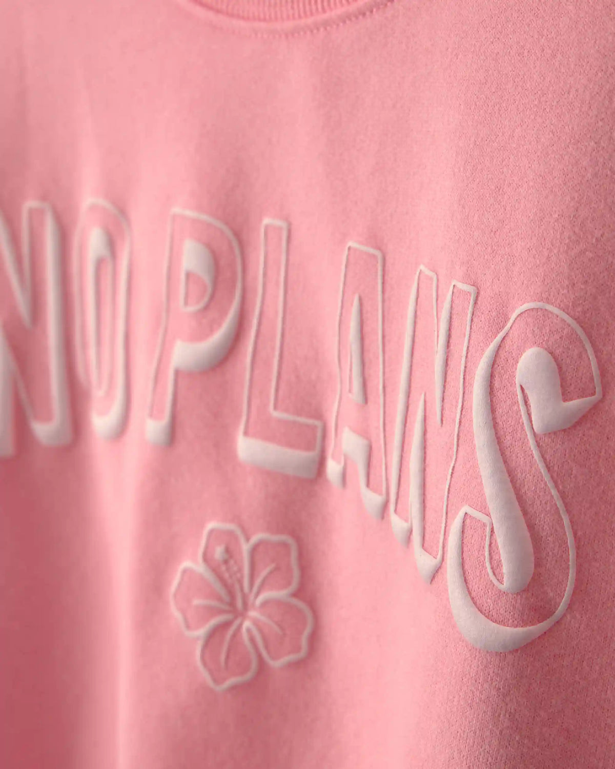Girls 'No Plans' French Terry Top - Pink