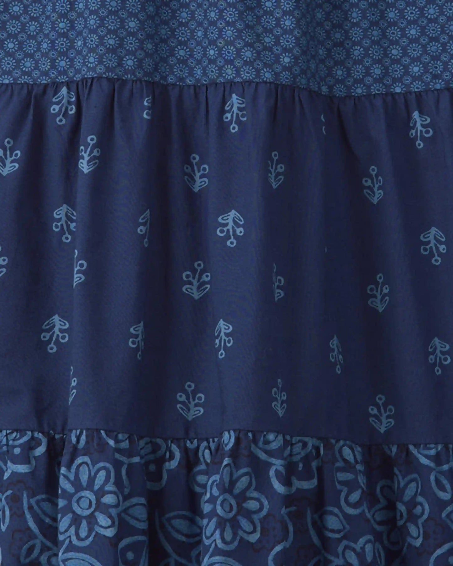 Girls Floral Maxi Dress - Navy