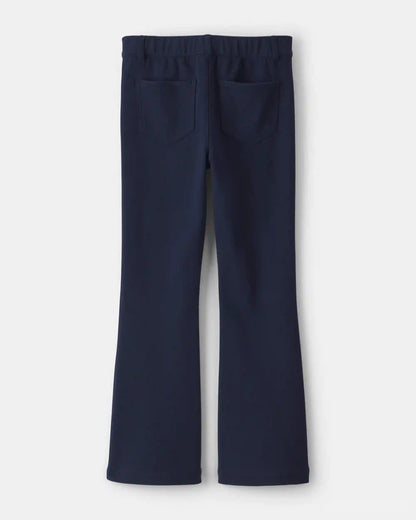 Girls Uniform Ponte Flare Pants - Navy