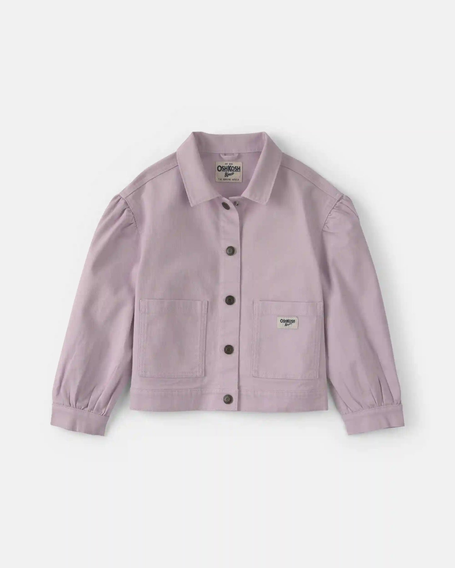 Girls Twill Bomber Jacket - Purple