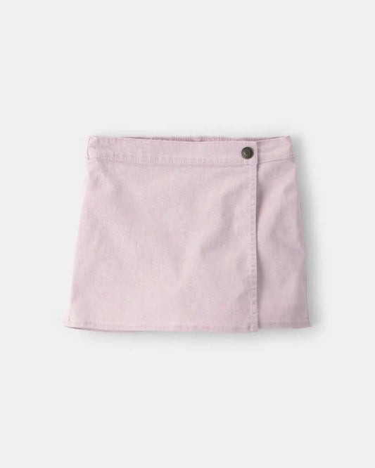 Girls Twill Wrap Skort - Purple