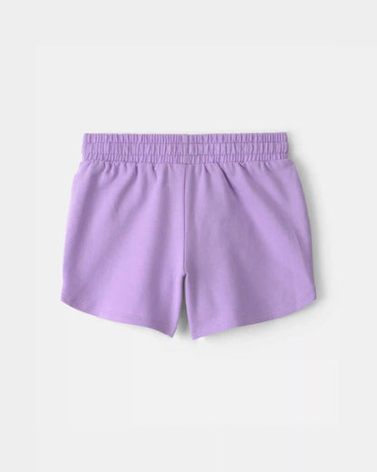 Girls French Terry Shorts - Purple