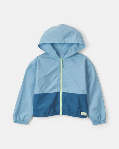 Girls Colorblock Zip-Up Jacket - Blue
