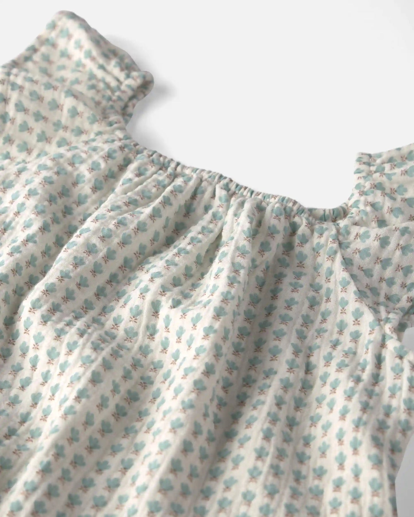 Girls 2-Piece Organic Cotton Gauze Top & Short Set in Floral