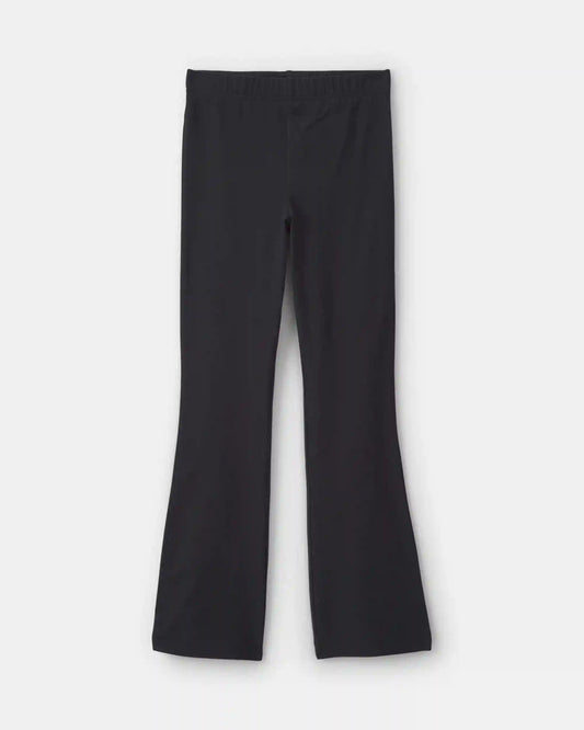 Girls Pull-On Stretch Flare Leggings - Black