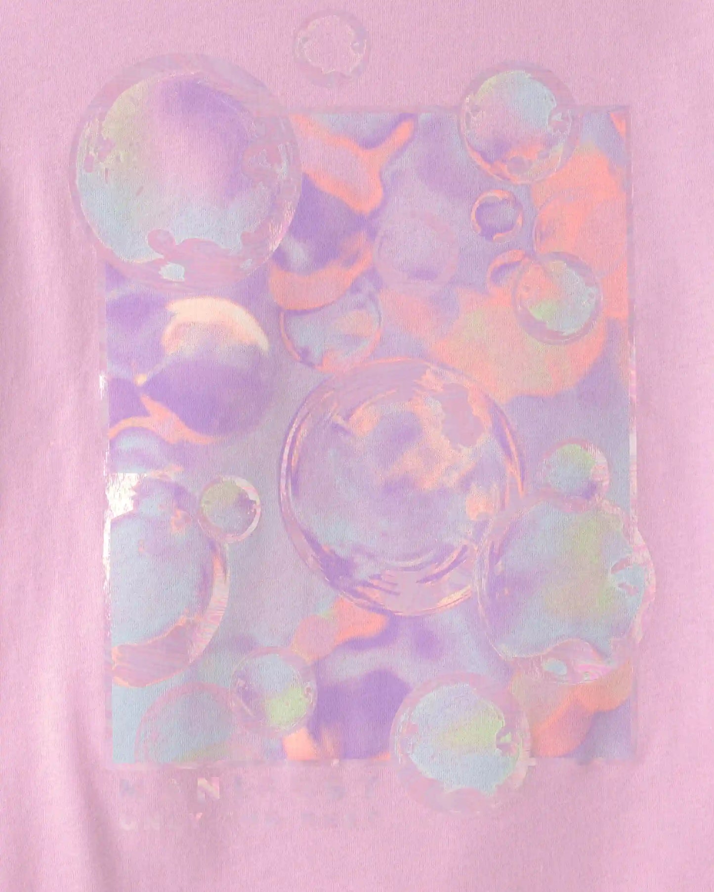 Girls Bubble Oversized Graphic Tee - Pink