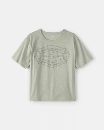 Boys 'New York' Graphic Tee - Green