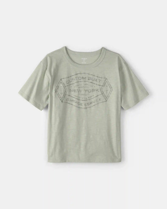 Boys 'New York' Graphic Tee - Green