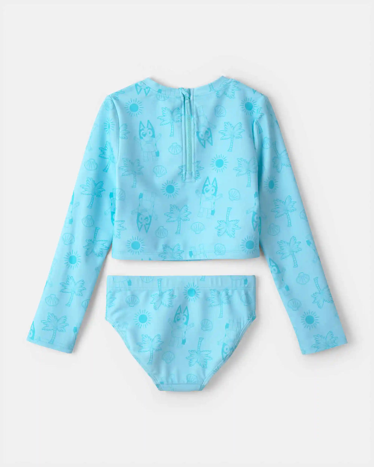 Girls 2-Piece Bluey™ Rashguard Swimsuit Set - Blue
