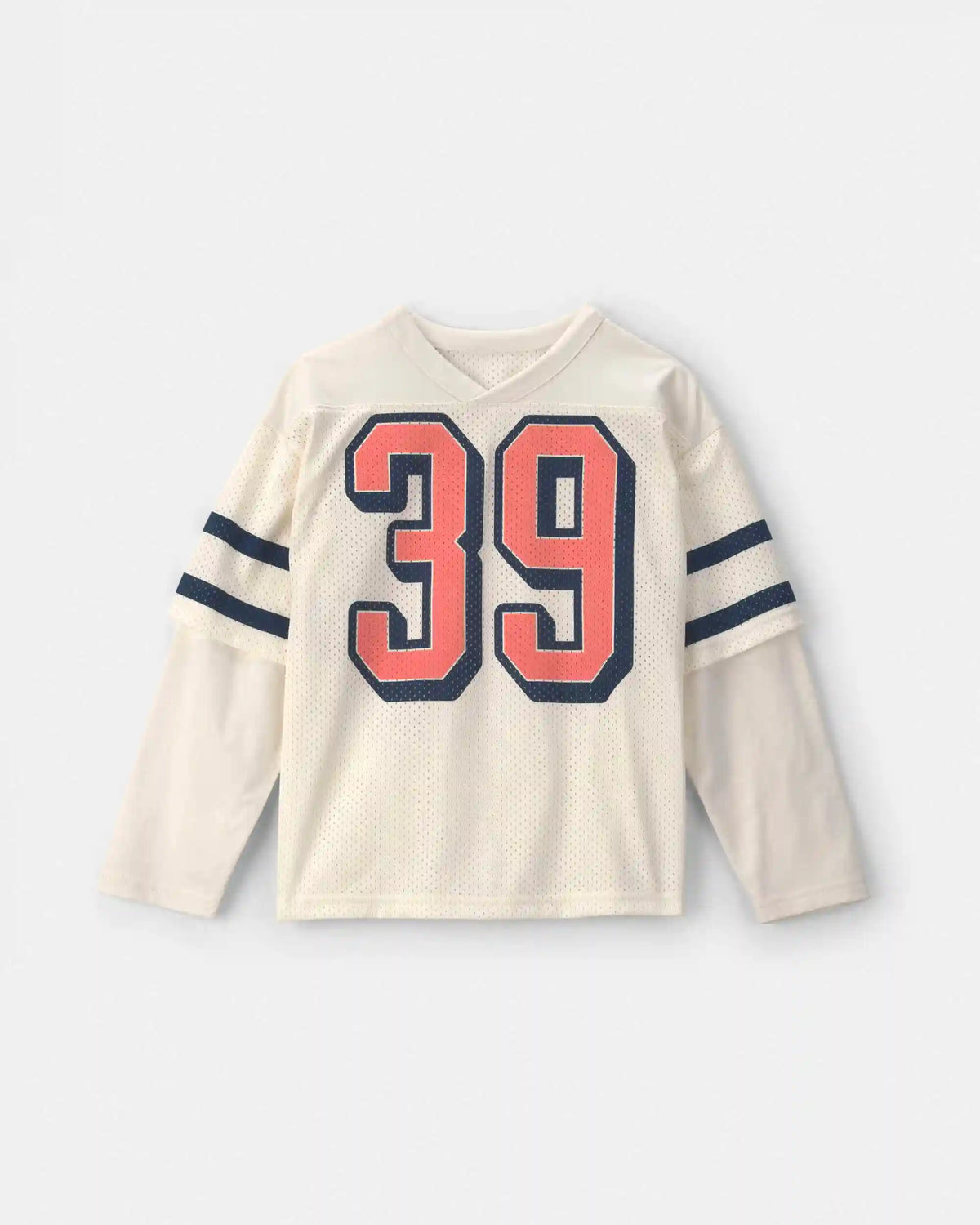 Boys Game Day Mesh Long-Sleeve Jersey - Cream