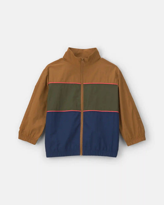 Boys Color Block Active Zip-Up Jacket