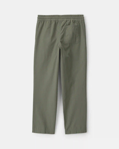 Boys Pull-On Canvas Pants - Olive Green