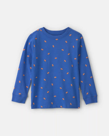 Boys Football Long-Sleeve T-Shirt - Blue
