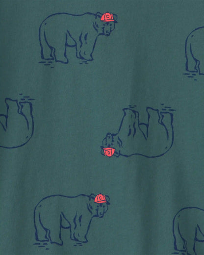 Boys Bear Long-Sleeve T-Shirt - Green
