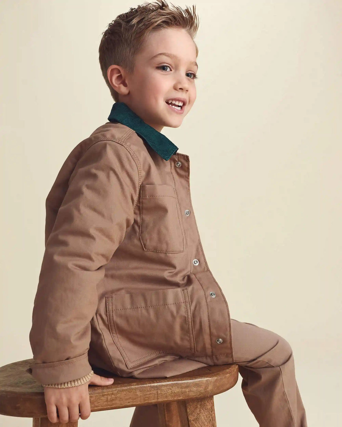 Boys Barn Utility Jacket - Brown