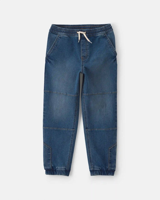 Boys Denim Relaxed Joggers - Medium Wash