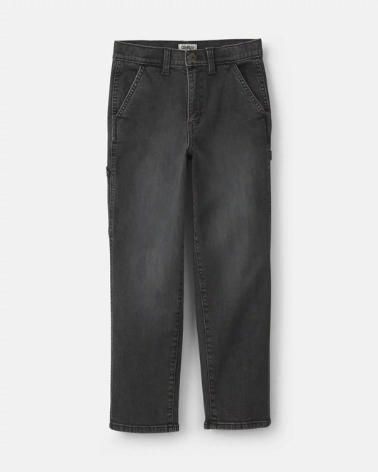 Boys Denim Baggy Jeans - Charcoal Wash