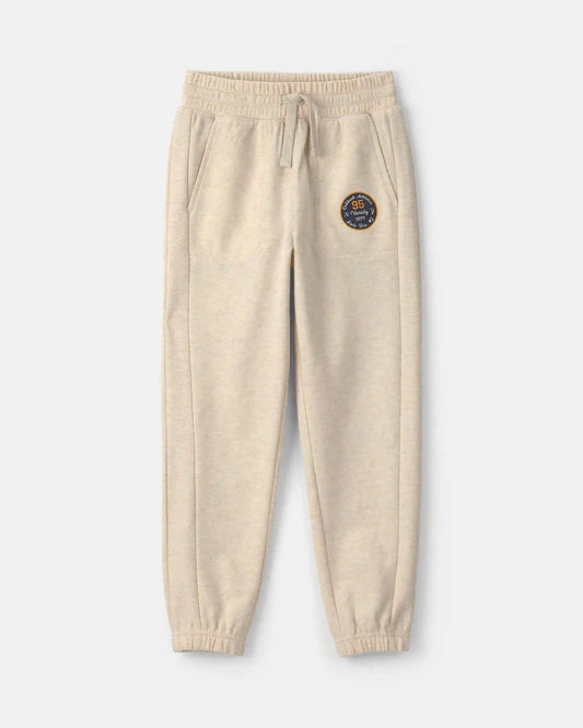 Boys French Terry Joggers - Cream