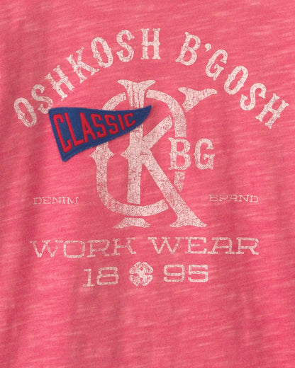 Boys 'Oshkosh B'Gosh Work Wear' Graphic Tee - Red
