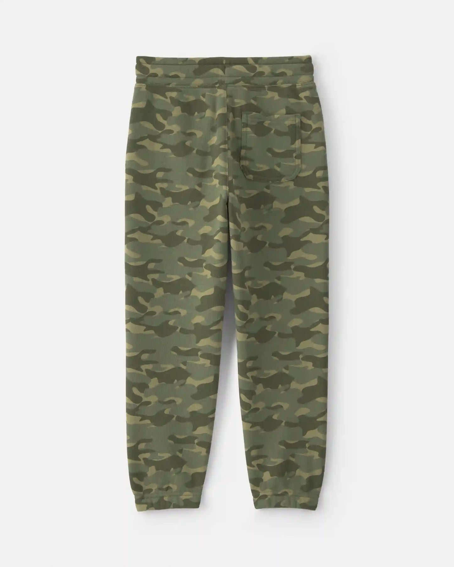Boys Camo Fleece Joggers - Olive Green