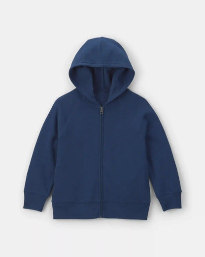 Boys Fleece Zip-Up Hoodie - Navy Blue