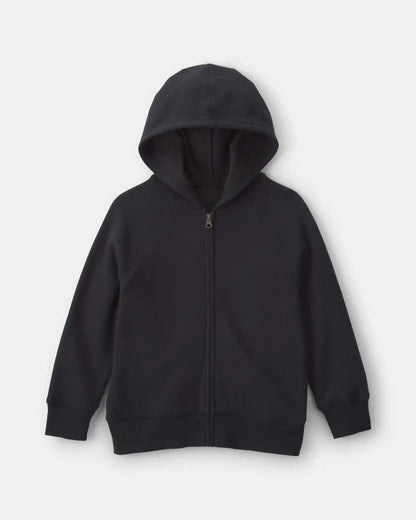 Boys Fleece Zip-Up Hoodie - Black