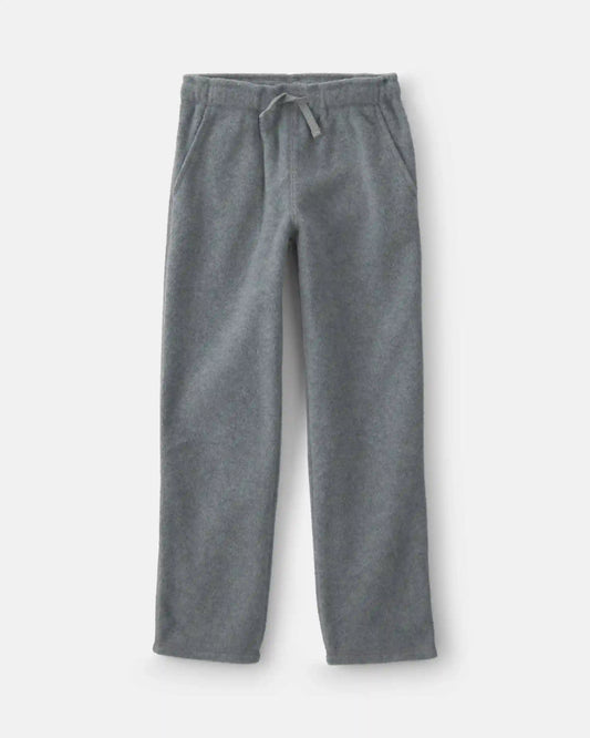 Boys Fleece Wide-Leg Pants - Grey