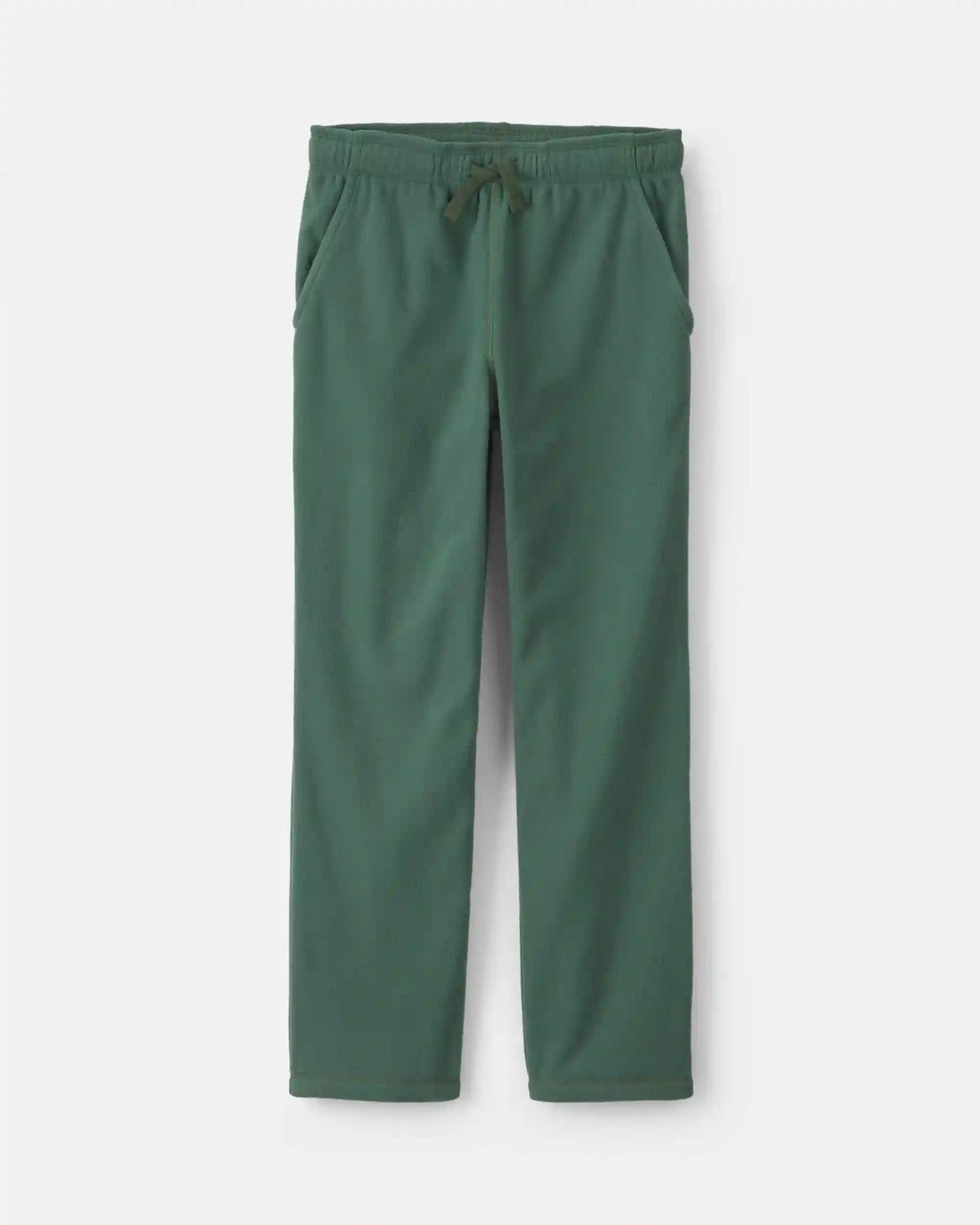 Boys Fleece Wide-Leg Pants - Olive Green
