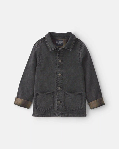 Boys Denim Utility Jacket - Black
