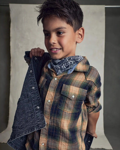 Boys Denim Utility Jacket - Black