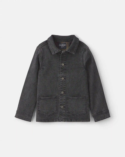 Boys Denim Utility Jacket - Black
