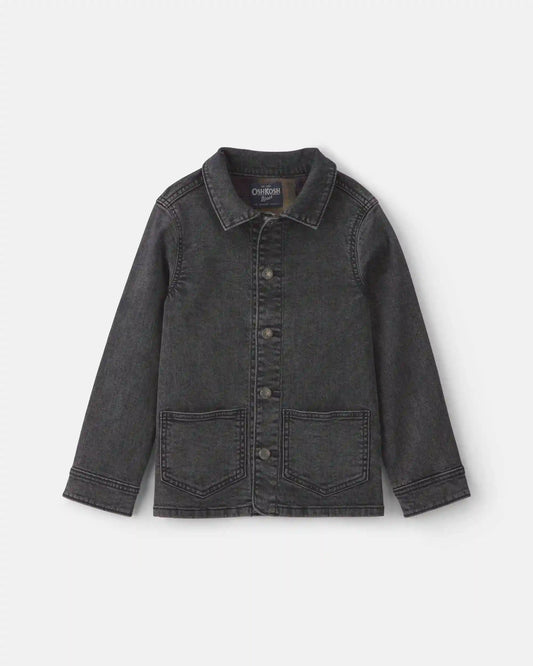 Boys Denim Utility Jacket - Black