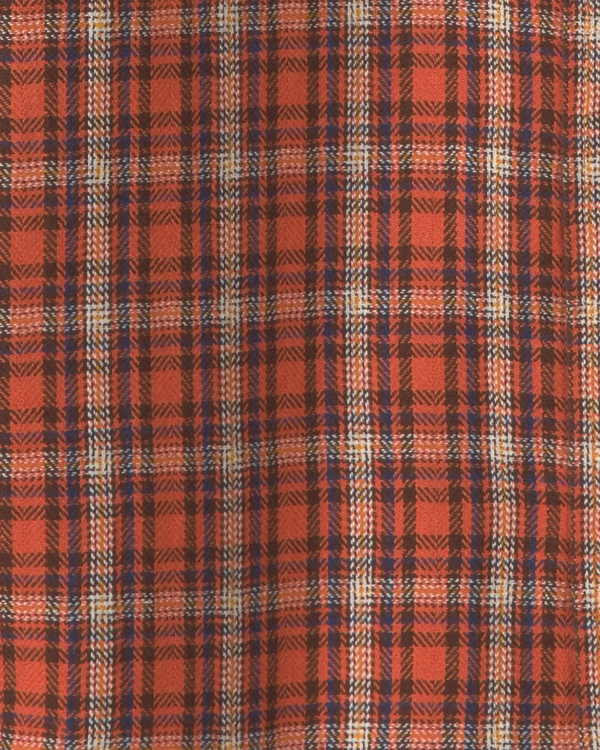 Boys Plaid Long-Sleeve Button-Down Shirt - Orange