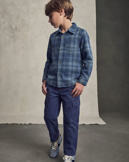 Boys Baggy Cargo Pants - Navy Blue
