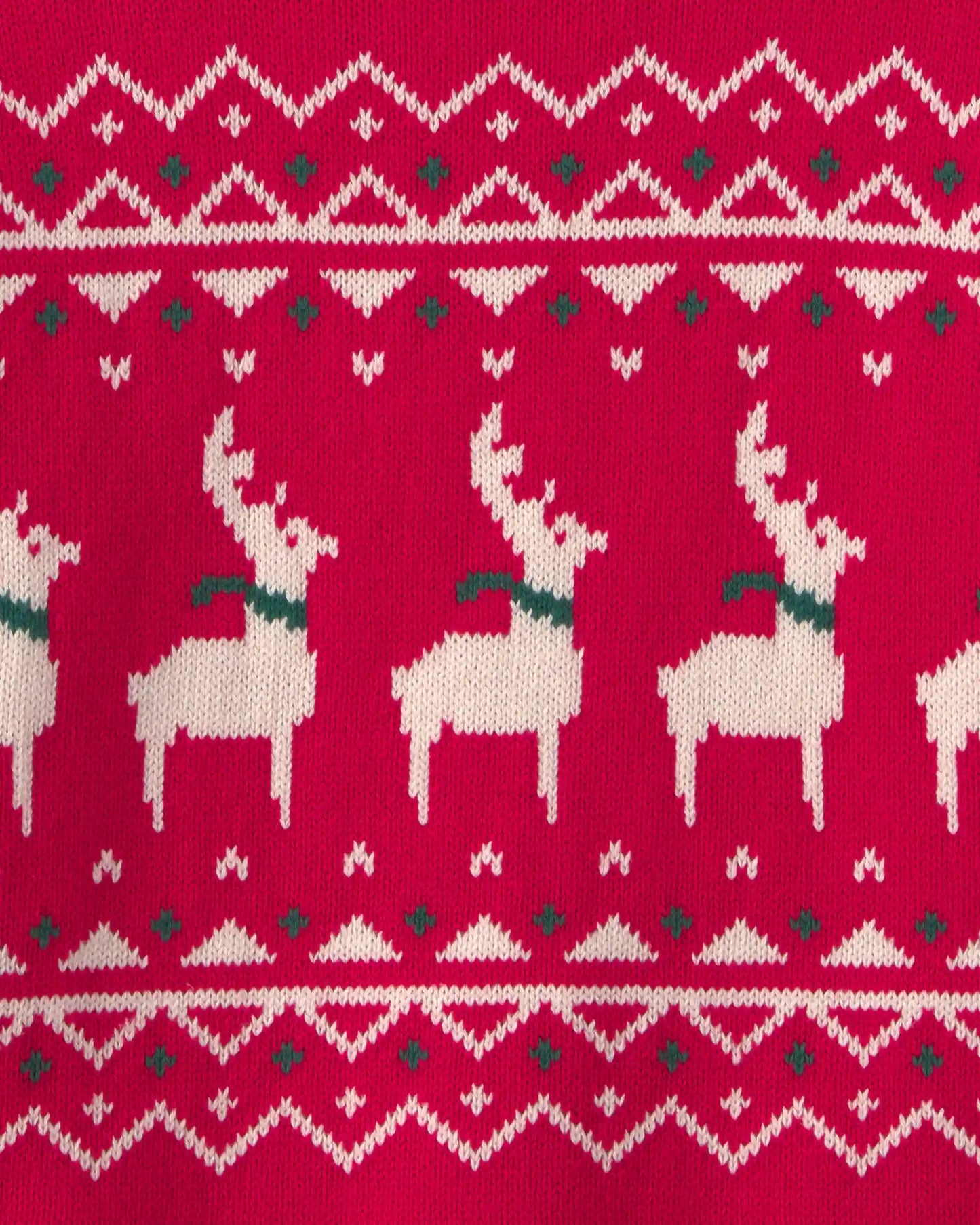 Boys Reindeer Fair Isle Sweater - Red