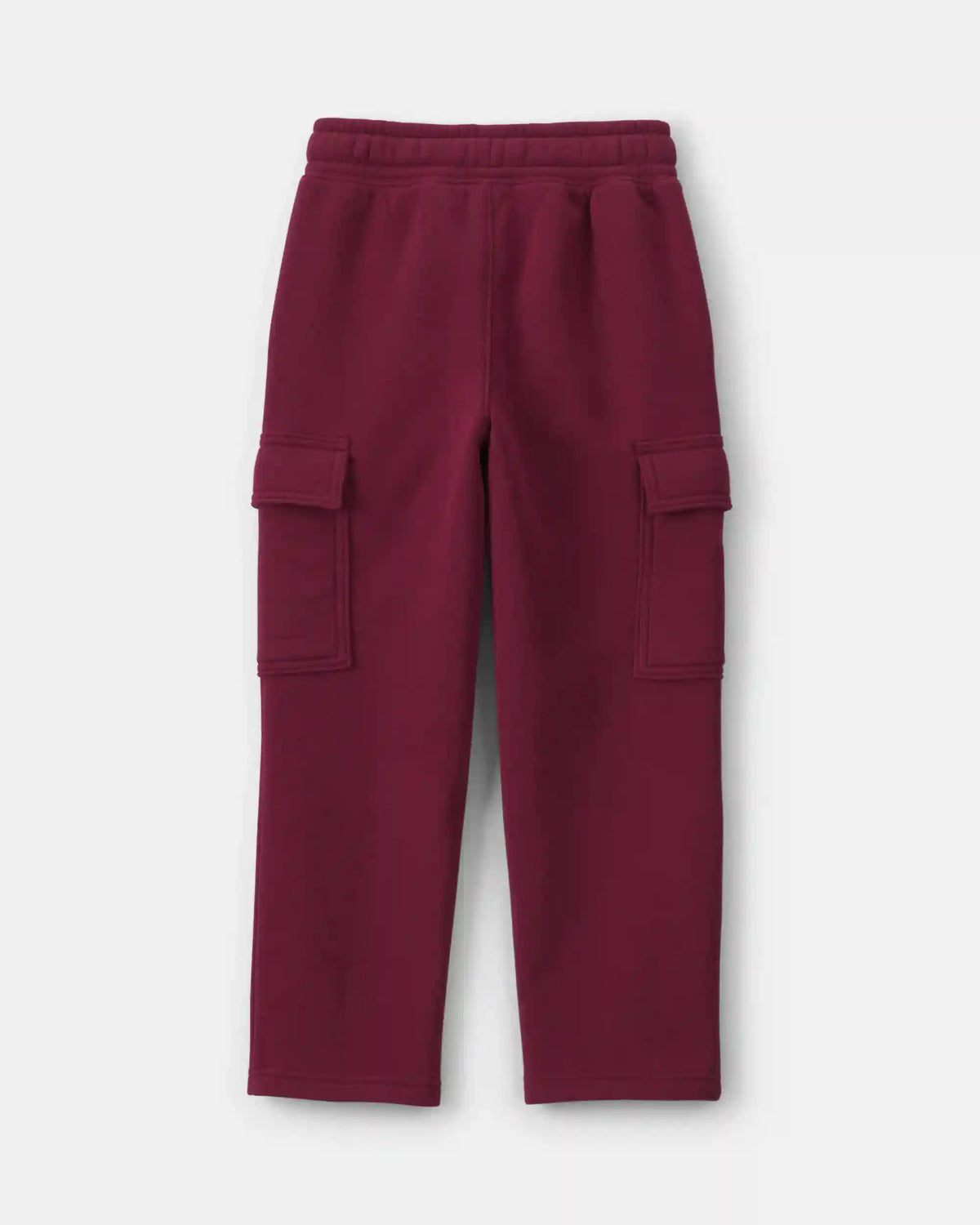 Boys Fleece Cargo Pants - Burgundy