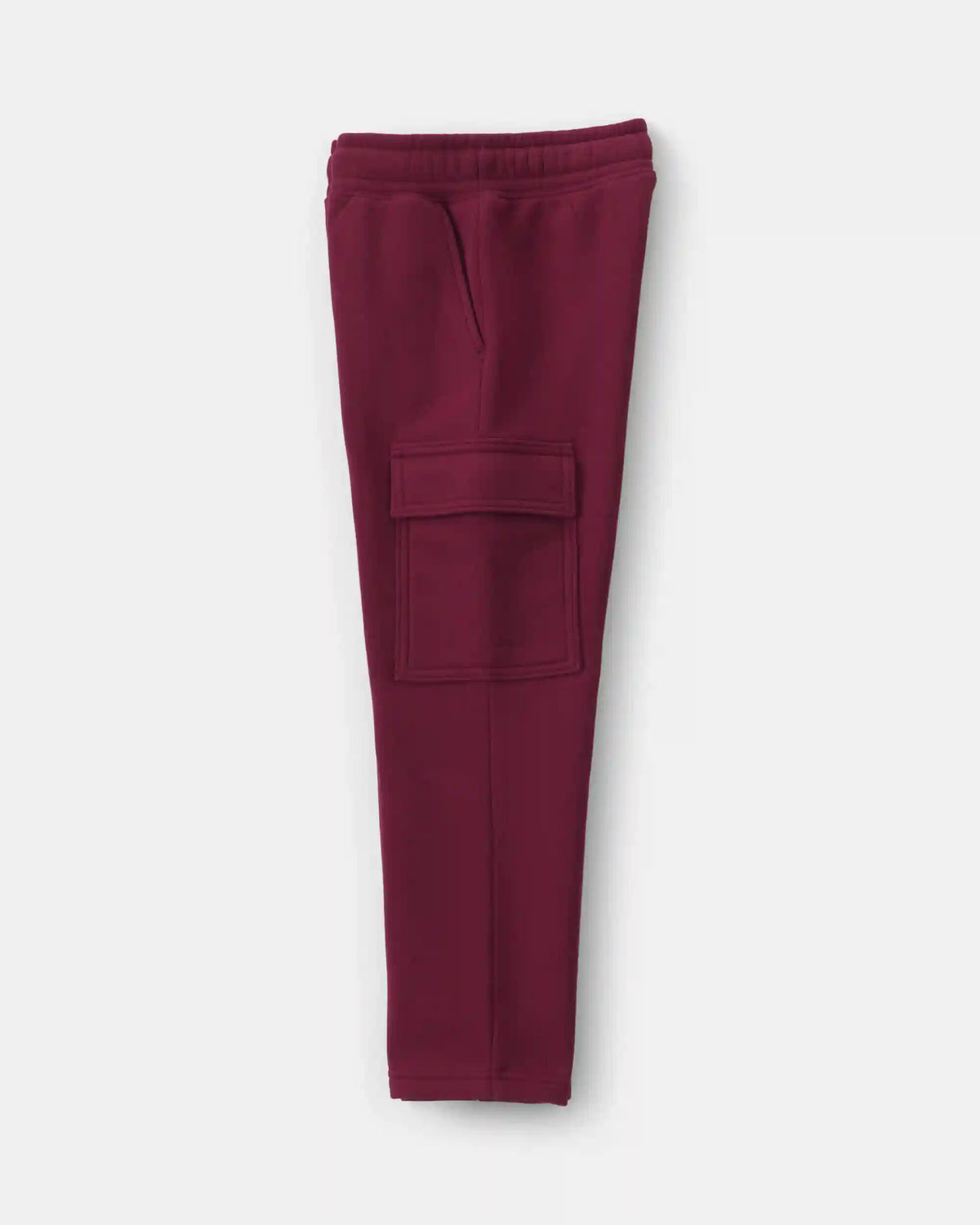 Boys Fleece Cargo Pants - Burgundy