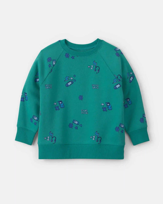 Boys Fleece Pullover Sweatshirt - Green
