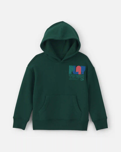 Boys 'Play To Win' Fleece Hoodie - Green