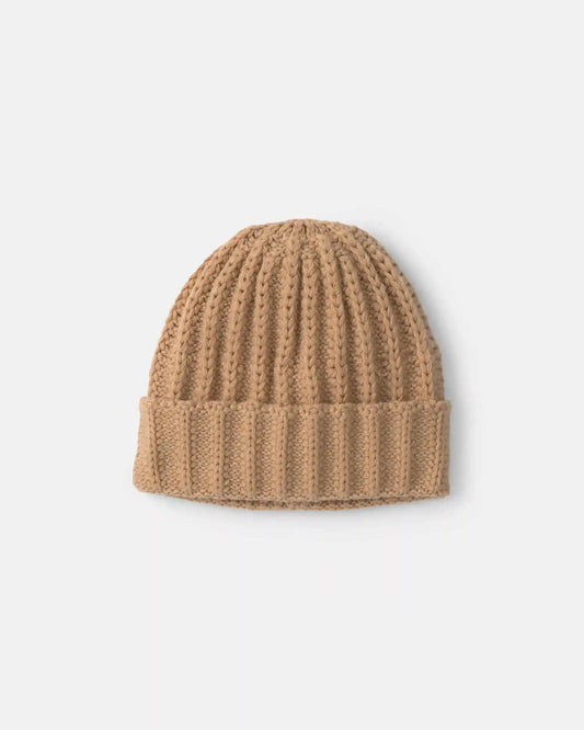 Boys Ribbed Beanie - Brown