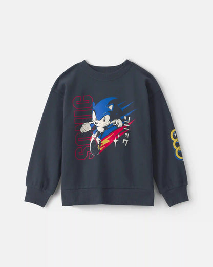 Boys Sonic The Hedgehog™ Pullover Sweatshirt - Navy Blue