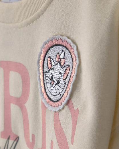 Girls Disney© Marie Paris Pullover Sweatshirt - Cream