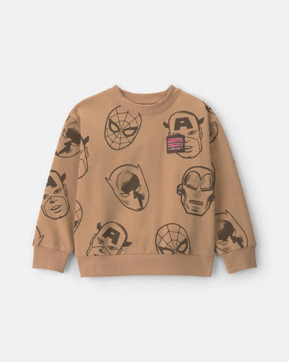 Boys ©Marvel Fleece Pullover Sweatshirt - Brown