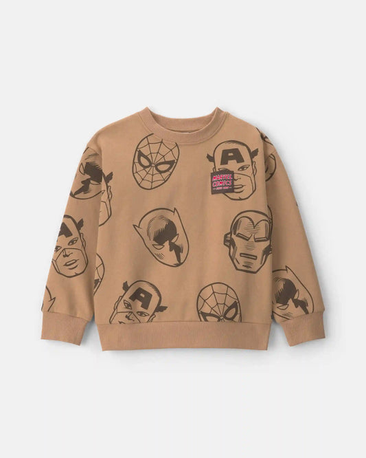 Boys ©Marvel Fleece Pullover Sweatshirt - Brown