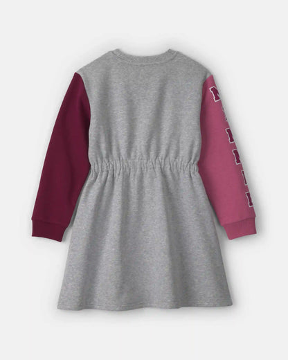 Girls Disney© Minnie Color Block Long-Sleeve Dress - Grey