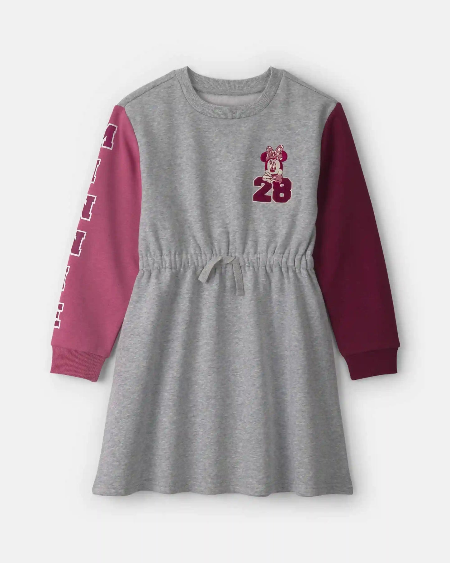 Girls Disney© Minnie Color Block Long-Sleeve Dress - Grey