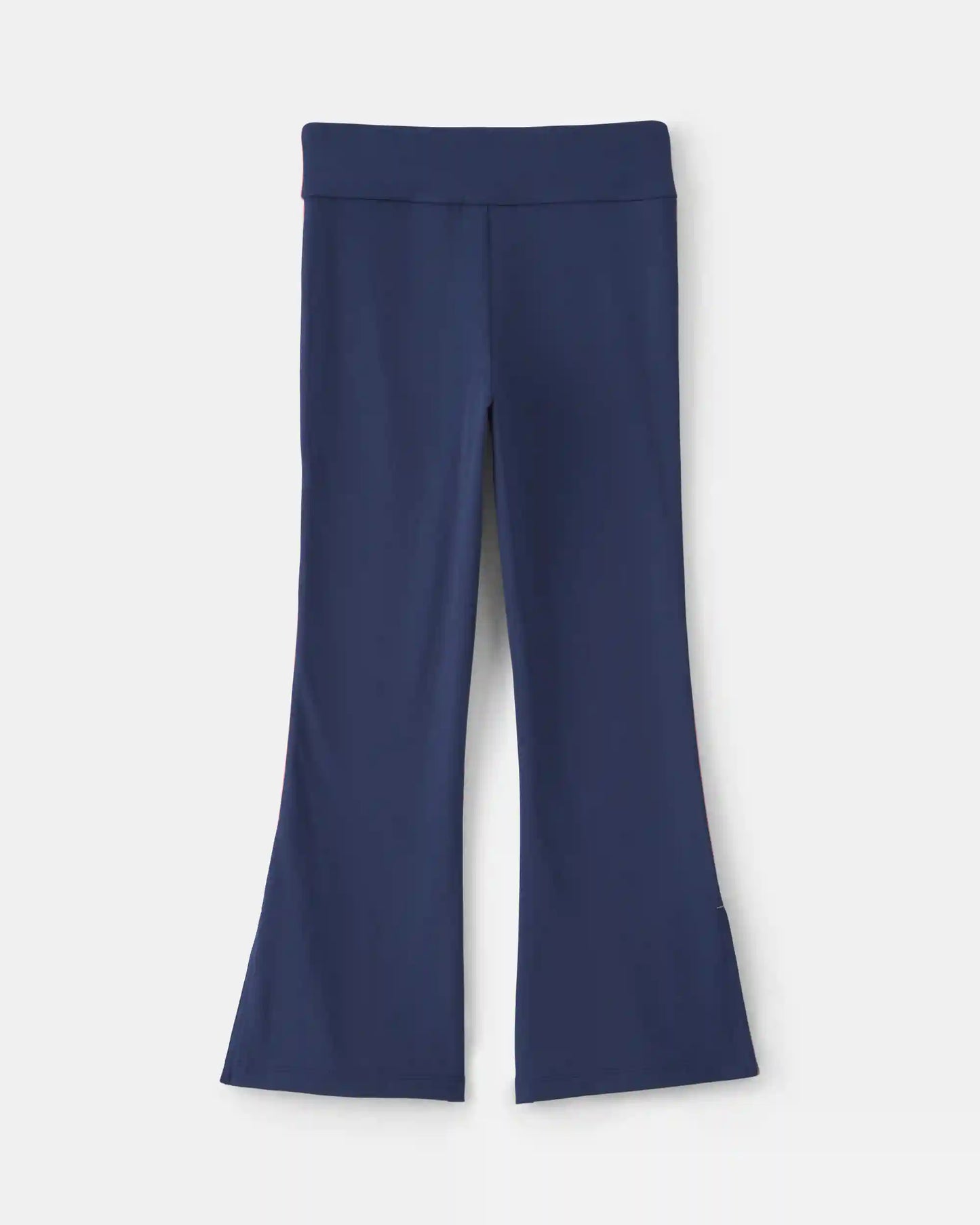 Girls Pull-On Stretch Active Flare Leggings - Navy Blue/Pink