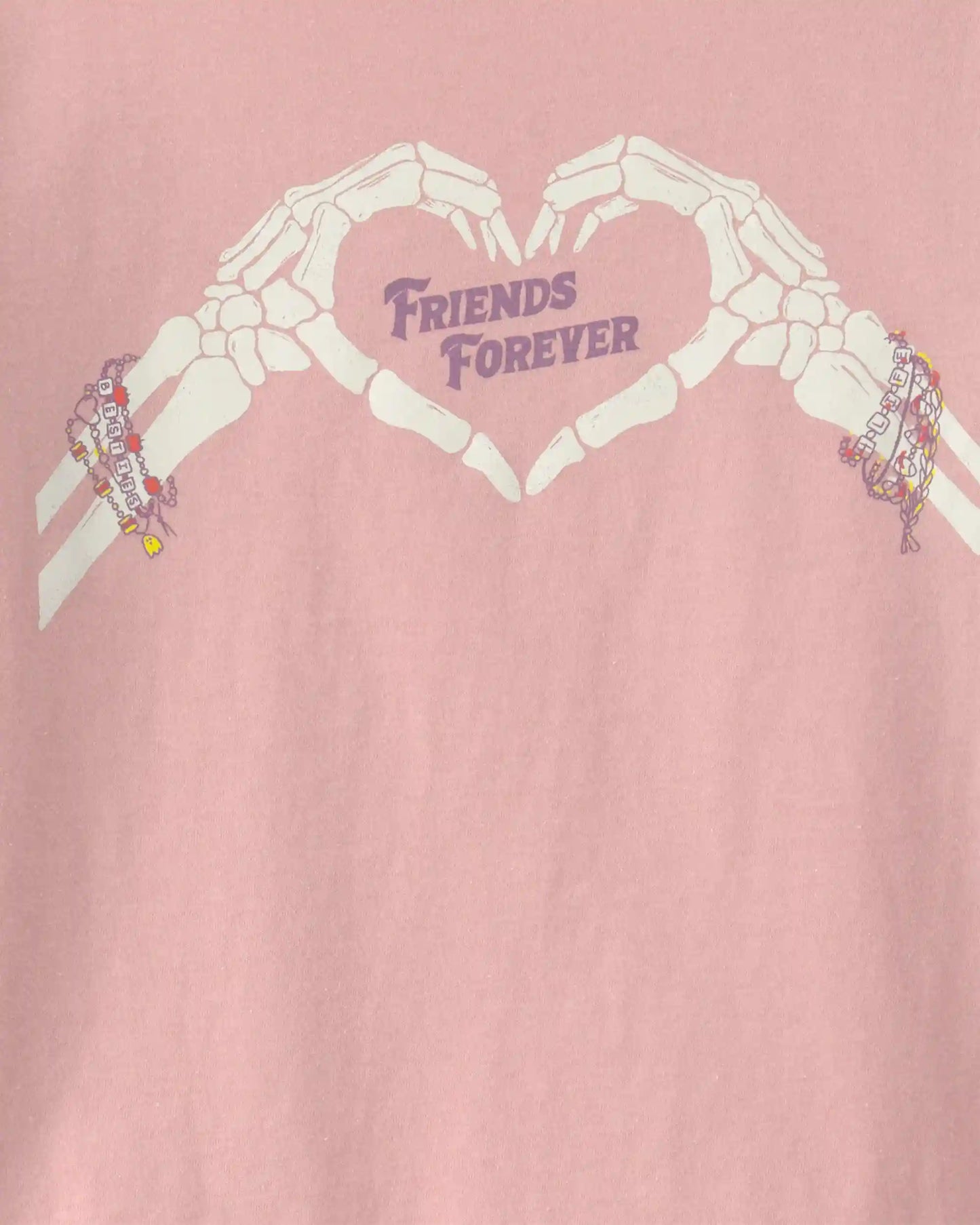Girls 'Friends Forever' Halloween Long-Sleeve Graphic Tee - Pink