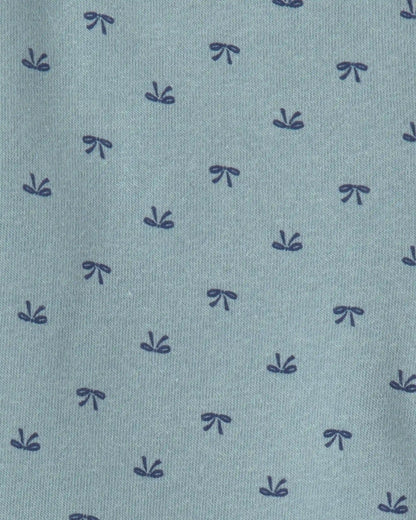 Girls 2-Piece Bow Fleece Pullover & Pant Set - Blue